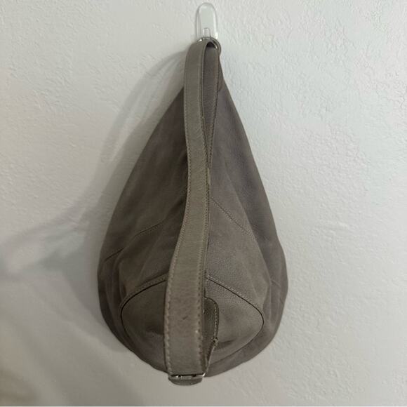 Vintage 90s Jones NY Triangle Leather Backpack Rock Stone Gray Convertible Bag main image 13
